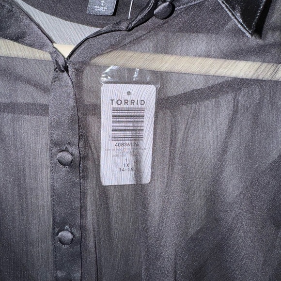 Torrid Sheer Blouse - Picture 2 of 2